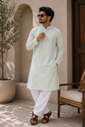 Mint Lucknowi Embroidered Pastel Kurta