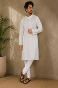 White Artisan Chikankari Cotton Kurta