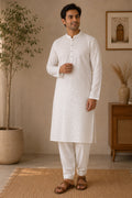 White Chikankari Lucknowi Kurta