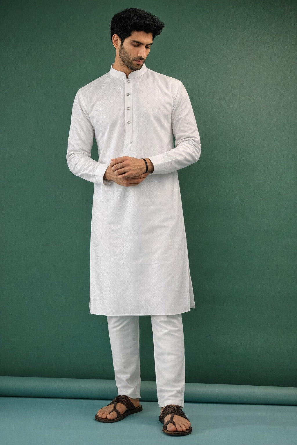 White Premium Soft Feel Dobby Kurta