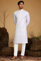 White Premium Soft Feel Dobby Kurta