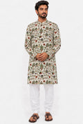 Men's Multi Color Warli Print Cotton Kurta – Ethnic Natural Cotton Fabric