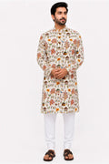 Men's Multi Warli Print Kurta on Natural Cotton Fabric – Ethnic Wear
