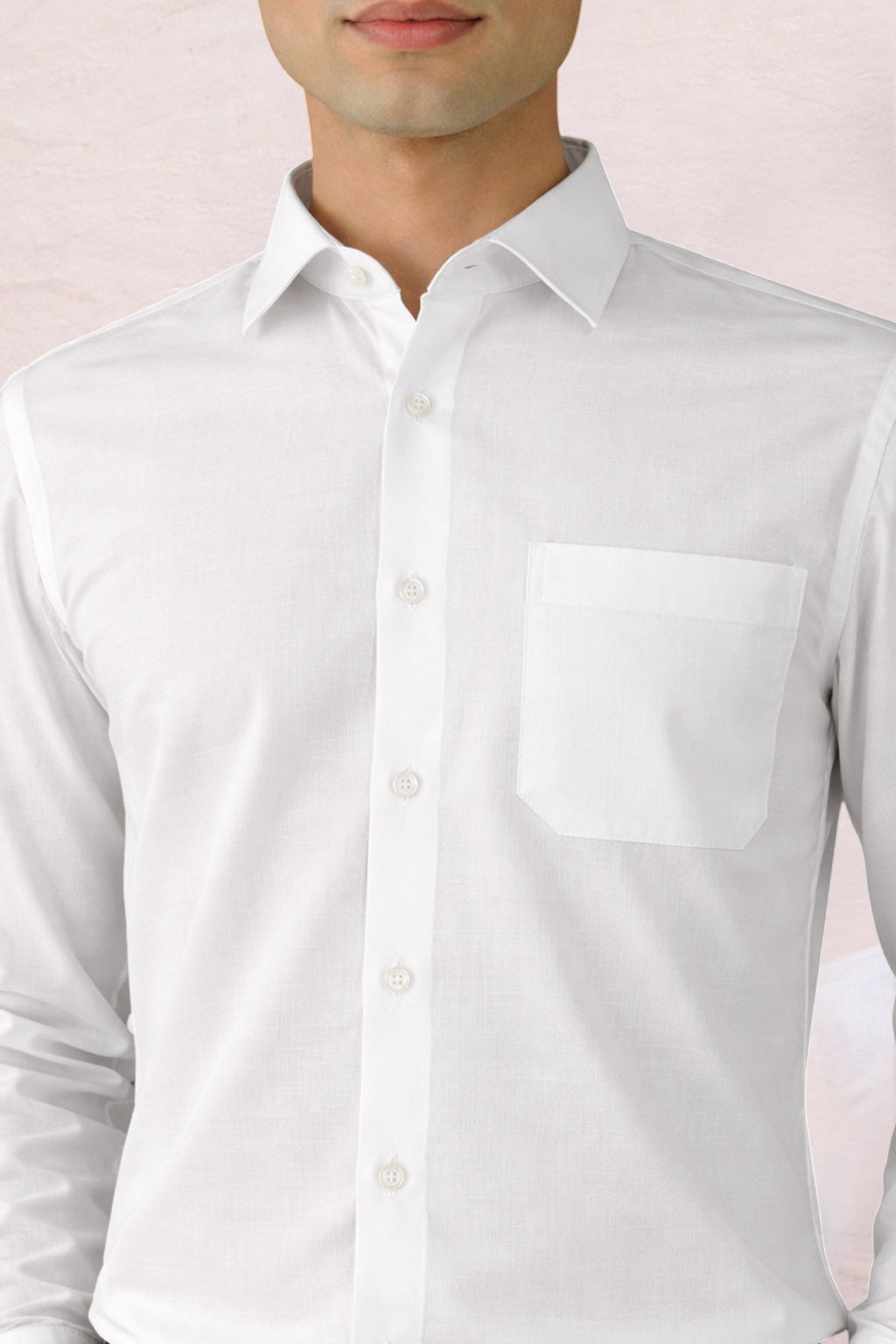White Slub 100% Cotton Shirt – Premium Casual Wear